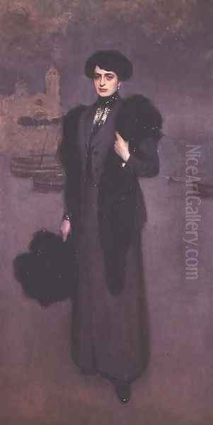 Portrait of Dolores Vidal Oil Painting by Ramon Casas