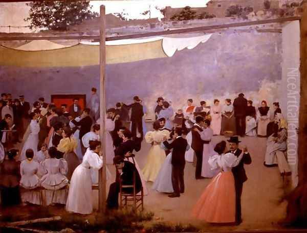 Evening Dance, 1896 Oil Painting by Ramon Casas