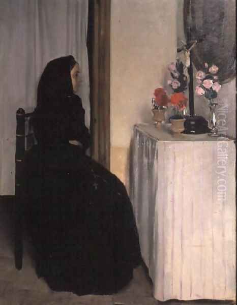 The Widow Oil Painting by Ramon Casas