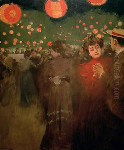 The Open-Air Party, c.1901-02 Oil Painting by Ramon Casas