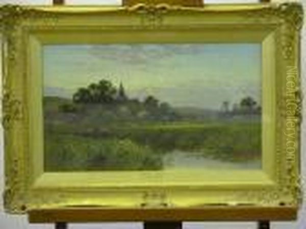 Alfriston, Sussex Oil Painting by Alfred I Glendening