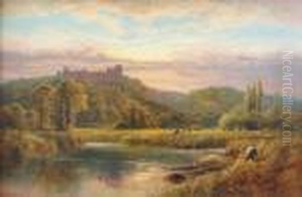 Arundel Castle Oil Painting by Alfred I Glendening