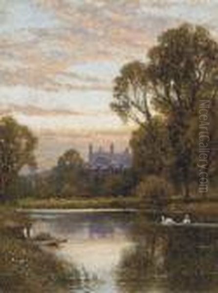 Eton College Oil Painting by Alfred I Glendening