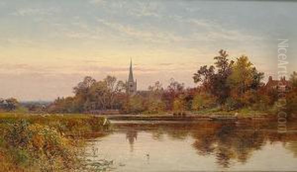 On The River Oil Painting by Alfred I Glendening