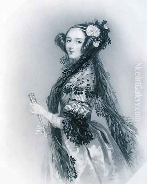 Augusta Ada King, Countess of Lovelace (1815-52), 1852 Oil Painting by Alfred-Edward Chalon