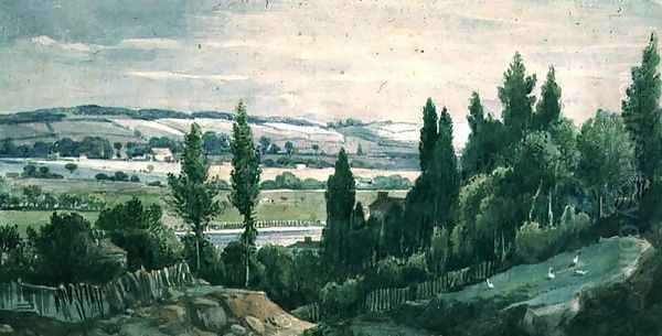 Hampstead Heath Oil Painting by John James Chalon