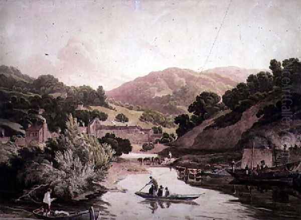 River Scene in Devonshire Oil Painting by John James Chalon