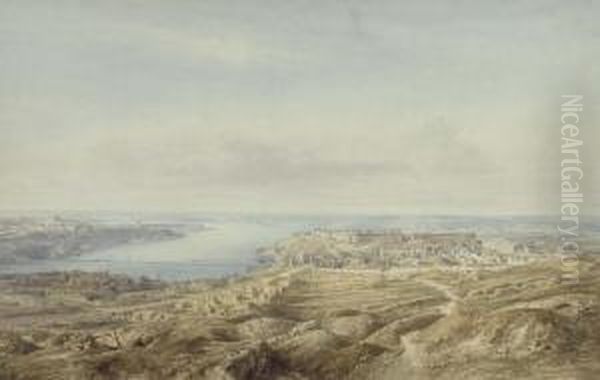 View Of The City Of Sebastopol. Oil Painting by Gaspard Gobaut