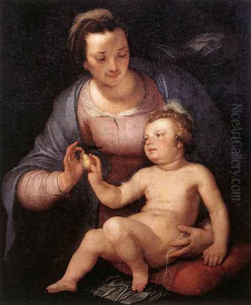 Madonna and Child 1617 by Cornelis Cornelisz Van Haarlem