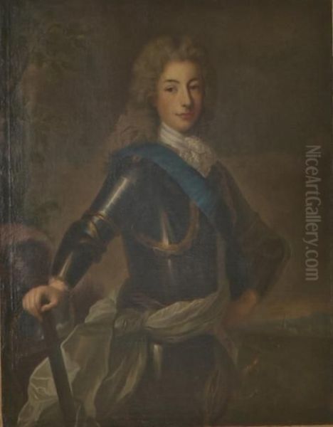 Portrait D'un Jeune Prince En Cuirasse Oil Painting by Pierre Gobert