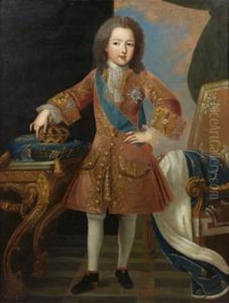 Portrait Du Roi Louis Xv Enfant Oil Painting by Pierre Gobert