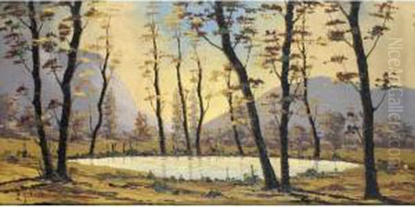 Environs De Veurey Oil Painting by Pierre Gobert