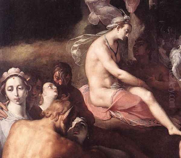 The Wedding of Peleus and Thetis (detail 1) 1593 Oil Painting by Cornelis Cornelisz Van Haarlem