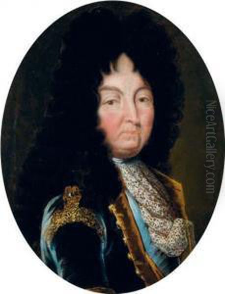 Portrait Of Louis Xiv Of France Oil Painting by Pierre Gobert