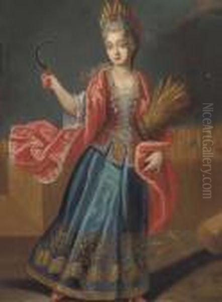 Portrait Of A Lady, Full-length, As Ceres Oil Painting by Pierre Gobert