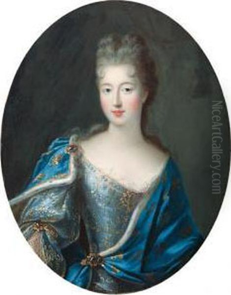 Portrait Of Franoise-marie De Bourbon Oil Painting by Pierre Gobert