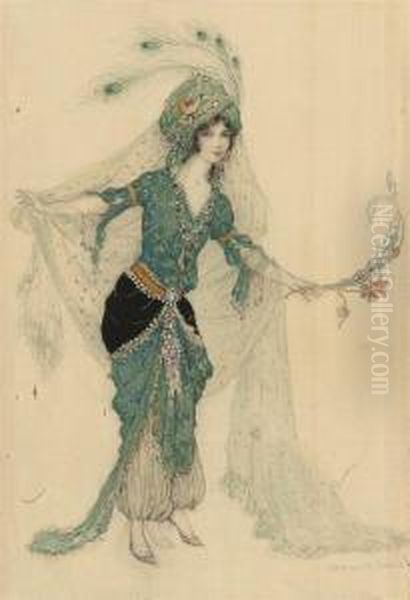 Odalisque Oil Painting by Warwick Goble