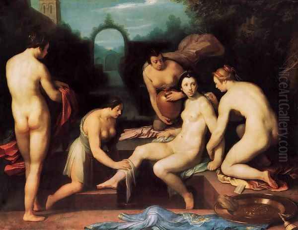 Bathsheba Oil Painting by Cornelis Cornelisz Van Haarlem