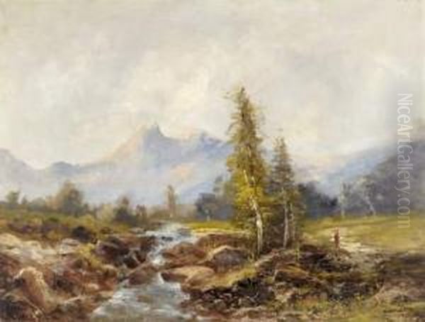 Torrent En Montagne Oil Painting by Alfred Godchaux