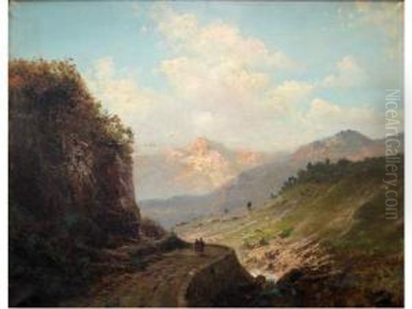  Paysage Demontagne  Oil Painting by Alfred Godchaux