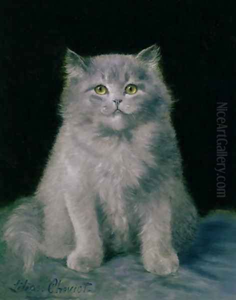 Study of a cat Oil Painting by Lilian Cheviot