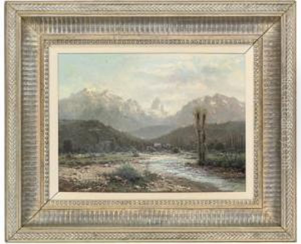 Paysage De Montagne Oil Painting by Emile Godchaux