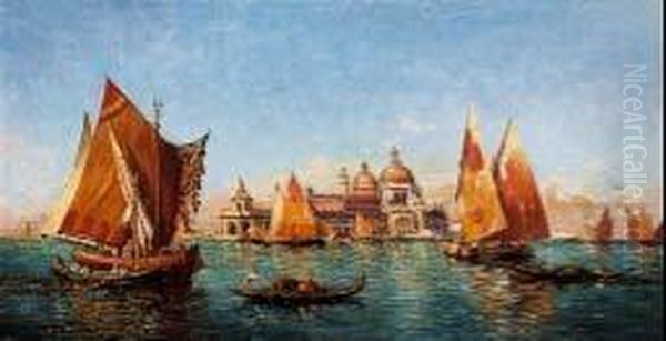 Venise Vue De La Lagune Oil Painting by Emile Godchaux