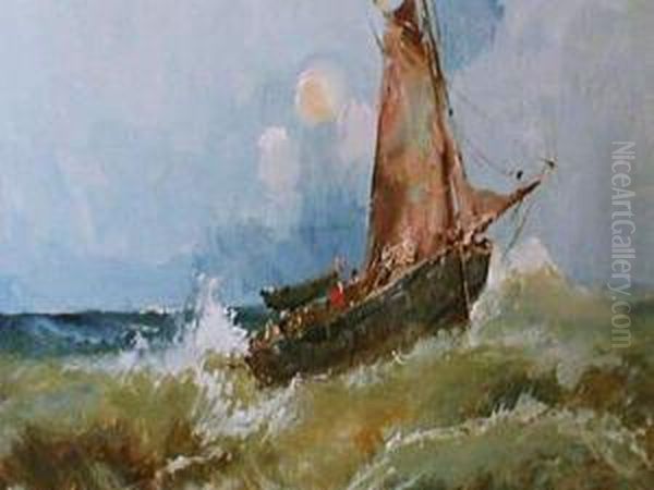 Marine Oil Painting by Emile Godchaux