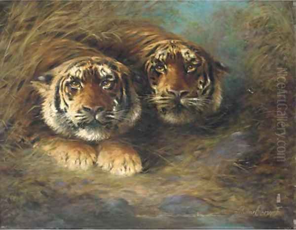 Tigers Oil Painting by Lilian Cheviot