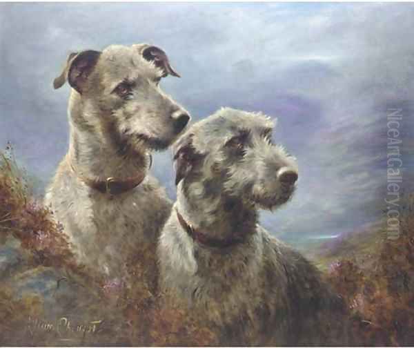 Deer hounds Oil Painting by Lilian Cheviot