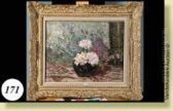 Vase De Fleurs Oil Painting by Ernst Jean Joseph Godfrinon