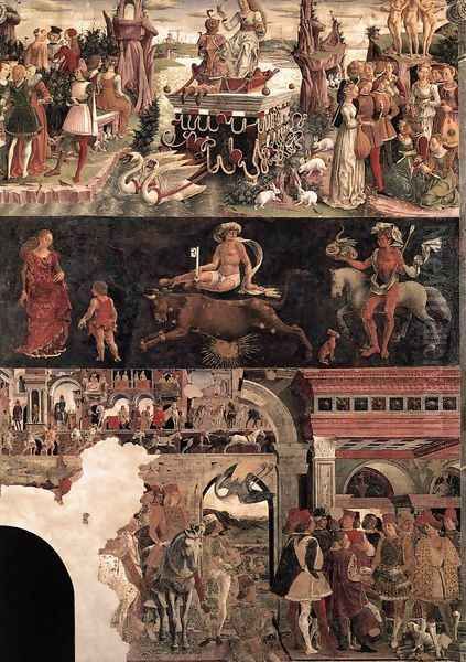 Allegory of April- Triumph of Venus 1476-84 Oil Painting by Francesco Del Cossa