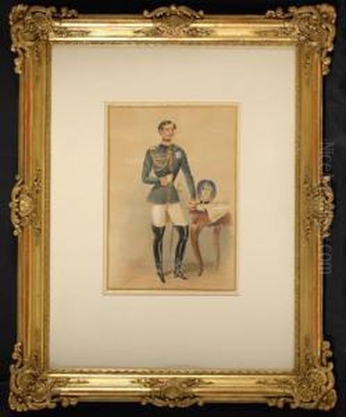 Portrait Of An Officer Oil Painting by Carl Goebel