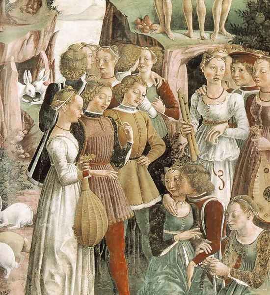 Allegory of April- Triumph of Venus (detail 5) 1470 Oil Painting by Francesco Del Cossa