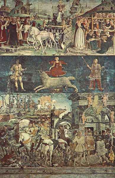 Allegory of March- Triumph of Minerva 1476-84 Oil Painting by Francesco Del Cossa