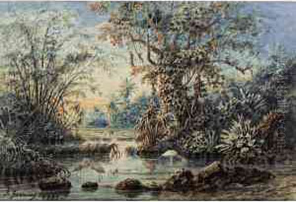 Paisaje De Venezuela Oil Painting by Anton Goering