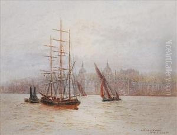 Offgreenwich Oil Painting by Frederick E.J. Goff