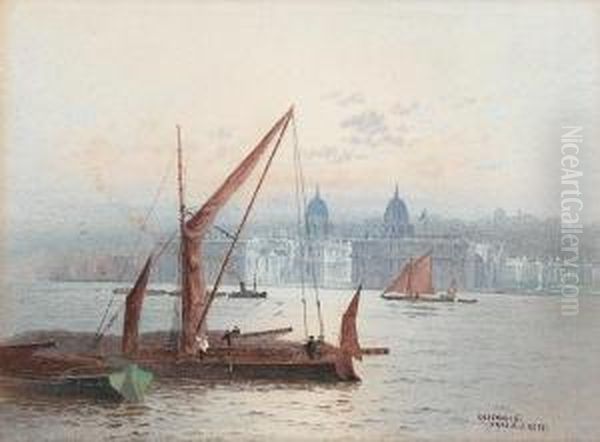 Greenwich Oil Painting by Frederick E.J. Goff