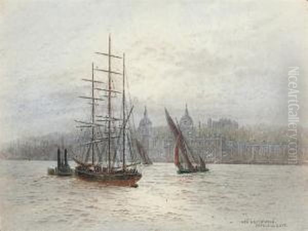 Westminster; And Off Greenwich (illustrated) Oil Painting by Frederick E.J. Goff