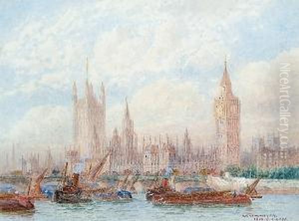 Westminster Oil Painting by Frederick E.J. Goff