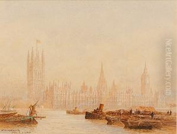 Westminster Oil Painting by Frederick E.J. Goff