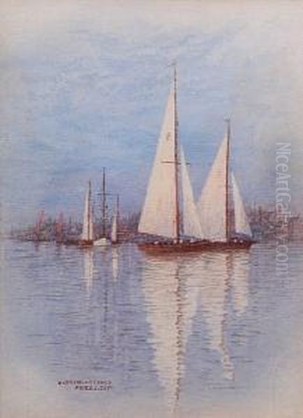 Burnham On Crouch Oil Painting by Frederick E.J. Goff