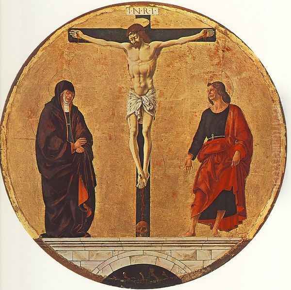 The Crucifixion (Griffoni Polyptych) 1473 Oil Painting by Francesco Del Cossa