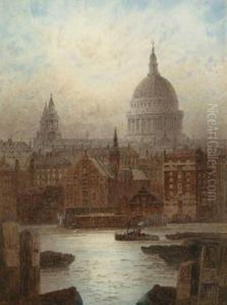 St. Paul's Cathedral Oil Painting by Frederick E.J. Goff