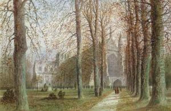 Winchester Cathedral Oil Painting by Frederick E.J. Goff