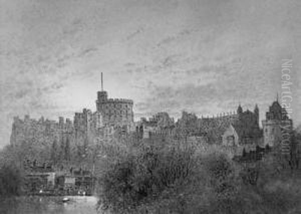 Windsor Castle Oil Painting by Frederick E.J. Goff