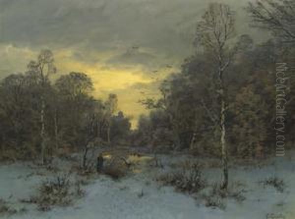 Winter Landscape. Oil Painting by Heinrich Gogarten