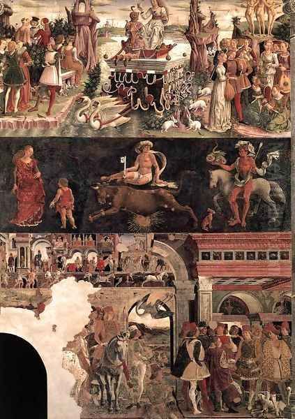 Allegory of April Triumph of Venus Oil Painting by Francesco Del Cossa