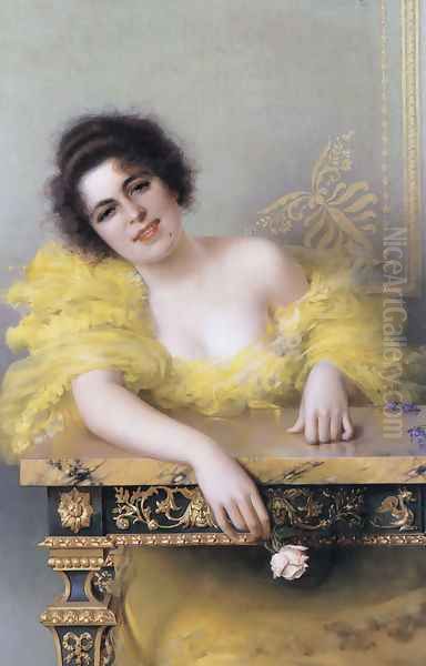 Portrait of a Young Woman Oil Painting by Vittorio Matteo Corcos