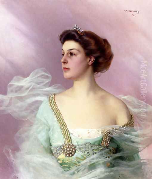 Portrait Of A Lady Oil Painting by Vittorio Matteo Corcos